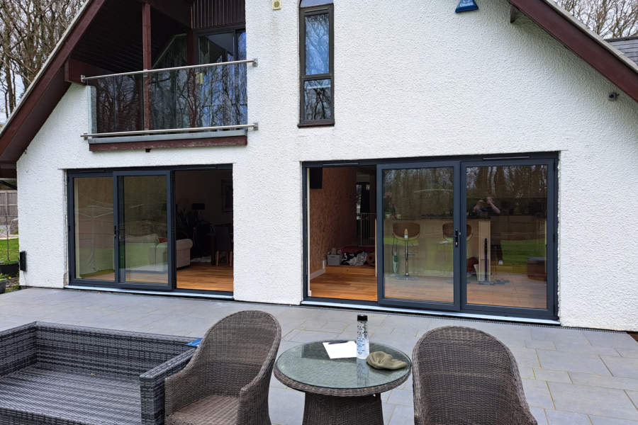 Bifold Doors Plymouth - A Frame House - Landmark Windows and House Bifold Doors Plymouth - A Frame House - Landmark Windows and House