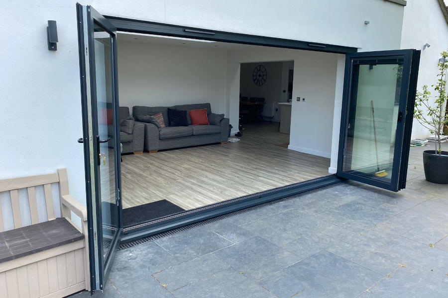 Bifold Doors Plymouth - Fully Open Bifold Doors - Landmark Windows and House Bifold Doors Plymouth - Fully Open Bifold Doors - Landmark Windows and House