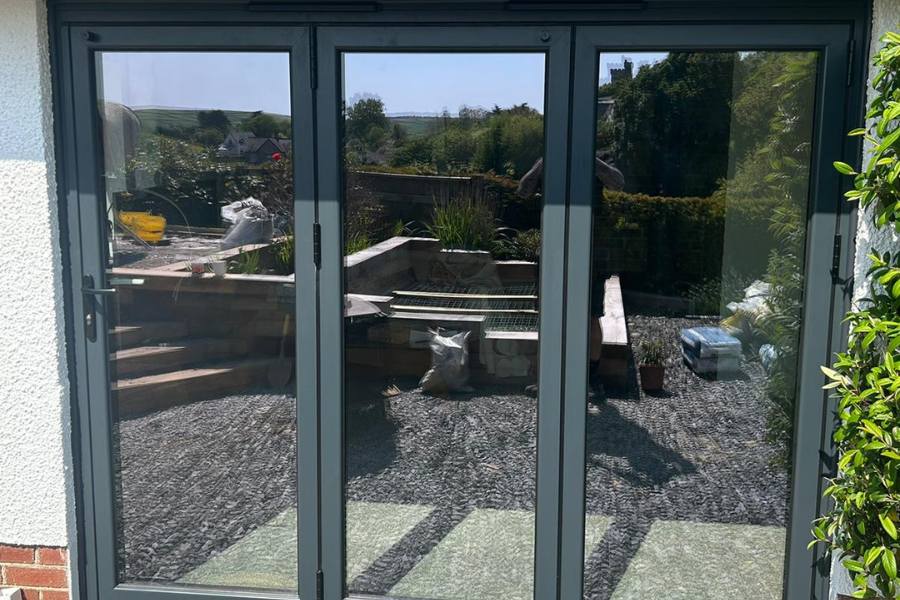 Bifold Doors Plymouth - Grey Closed BiFolds - Landmark Windows and Doors Bifold Doors Plymouth - Grey Closed BiFolds - Landmark Windows and Doors