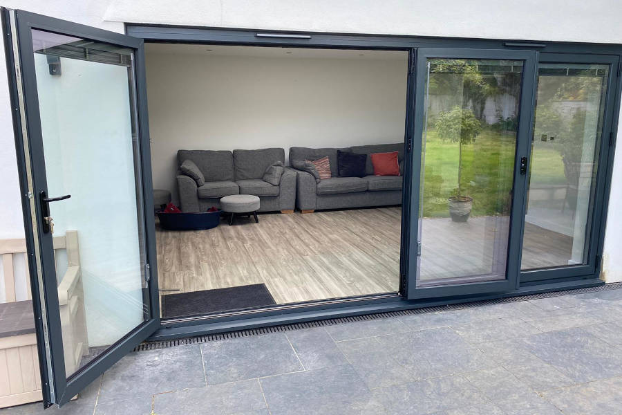 Bifold Doors Plymouth - Partially Open Doors - Landmark Windows and House Bifold Doors Plymouth - Partially Open Doors - Landmark Windows and House