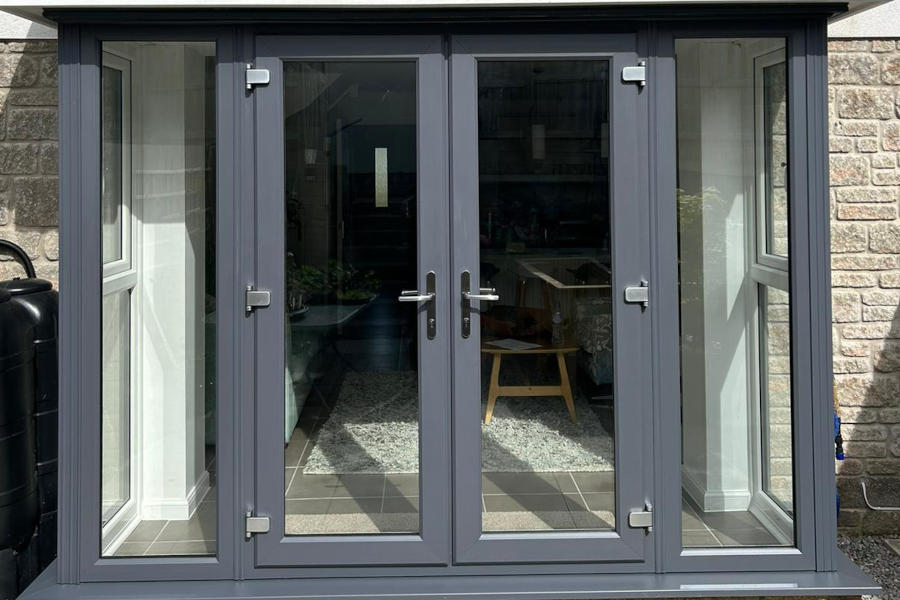 French Doors Plymouth - Grey French Doors - Landmark Windows and Doors French Doors Plymouth - Grey French Doors - Landmark Windows and Doors