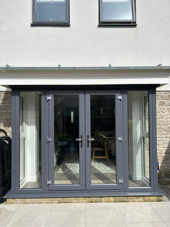 Gallery - Grey French Doors - Landmark Windows and Doors
